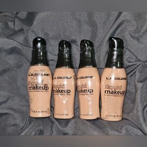 4 x L.A. Colors Liquid Makeup (LM283 Creamy Beige) Foundation Bundle (Sealed)